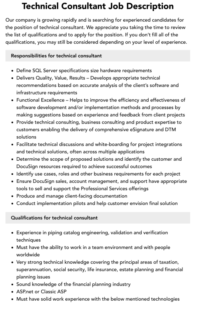 Technology Consultant Jobs